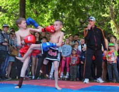 Показательные выступления спортсменов