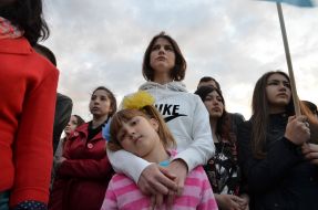Participants of the rally-requiem "Light a flame in my heart"