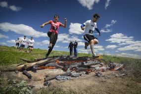 Участники соревнований "Гонка нации"