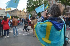 Participants of the rally-requiem "Light a flame in my heart"
