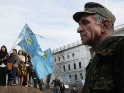Member of mourning rally