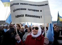 Member of mourning rally