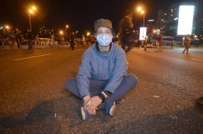 Протестующие перекрыли дорогу