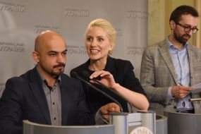 Mustafa Nayem, Svetlana Zalischuk and Sergei Leshchenko 