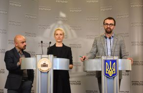 Mustafa Nayem, Svetlana Zalischuk and Sergei Leshchenko 