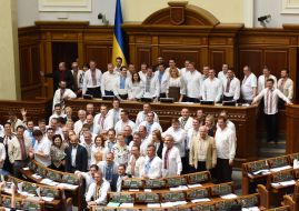 People's Deputies in embroidered shirts