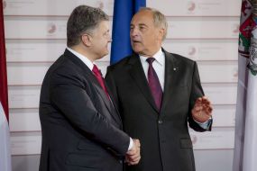 Petr Poroshenko and Andris Bеrzins