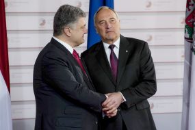 Petr Poroshenko and Andris Bеrzins