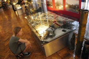 Model of destroyed terminal at Donetsk airport
