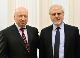 Oleksandr Turchynov and Trasyvulos Stamatopulos