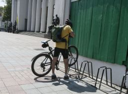 Bicycle parking in front of Parliament