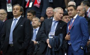 Michel Platini, Grigoriy Surkis, Andrey Pavelko