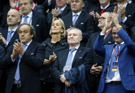 Michel Platini, Grigoriy Surkis, Andrey Pavelko