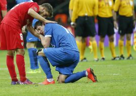 Soccer. FC Sevilla, FC Dnipro players
