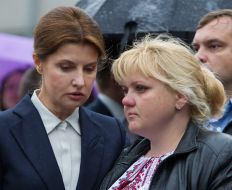 Marina Poroshenko and Yaroslava Popravka