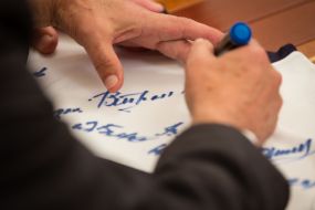Autographs on the shirt