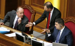 Vladimir Groisman, Andrei Paruby and Oleg Lyashko 