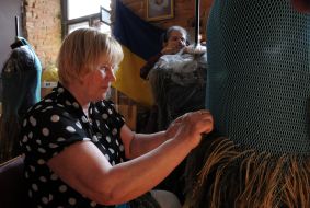 Плетение маскировочных сеток