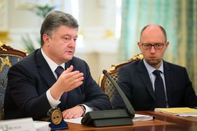 Petro Poroshenko and Arseniy Yatsenyuk