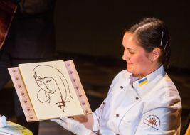 The emblem of the festival of chocolate