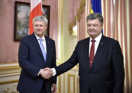 Petro Poroshenko and Stephen Harper