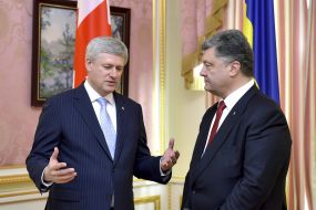 Petro Poroshenko and Stephen Harper