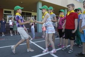 Children in a day camps