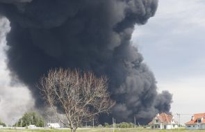 The fire at the oil depot in the Kiev region