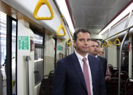 Aivaras Abromavicius in the tram