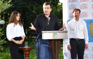 Михайло Саакашвілі, Юлія Марушевська та Олександр Боровик 