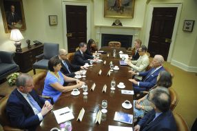 Meeting of Arseniy Yatsenyuk and Joe Biden