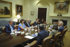 Meeting of Arseniy Yatsenyuk and Joe Biden