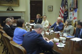 Meeting of Arseniy Yatsenyuk and Joe Biden