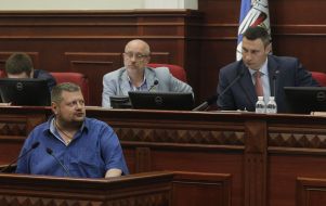 Igor Mosiychuk, Alexey Reznikov and Vitali Klitschko