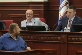 Igor Mosiychuk, Alexey Reznikov and Vitali Klitschko