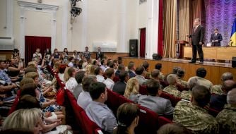 Working trip of Petro Poroshenko in Mariupol