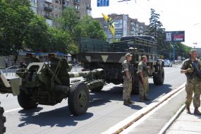 Military equipment parade