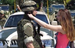 Soldier with his girl