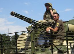 Military equipment parade