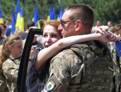 Soldier with his girl