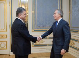 Petro Poroshenko and Tony Blair