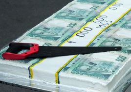 Cake during the "4 billion. Cake for the Ministry of Health"