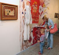 Visitors to the exhibition "Three dimensions Basil Krichevsky..."