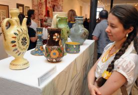 Visitors to the exhibition "Three dimensions Basil Krichevsky..."