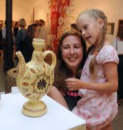 Visitors to the exhibition "Three dimensions Basil Krichevsky..."