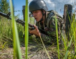 The exercises on the range