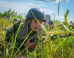 The exercises on the range