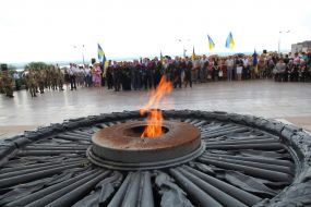 Eternal fire near the monument of Glory