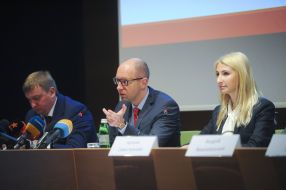 Pavel Petrenko, Arseniy Yatsenyuk and Nataliya Sevostyanova