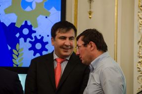 Mikheil Saakashvili and Yuriy Lutsenko